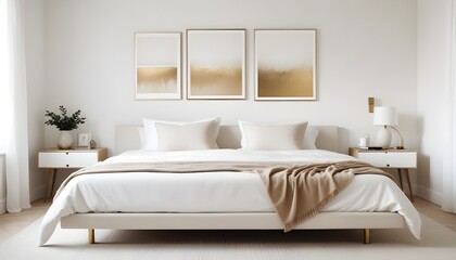 white and gold theme modern interior design