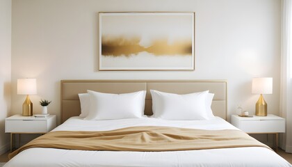 white and gold theme modern interior design