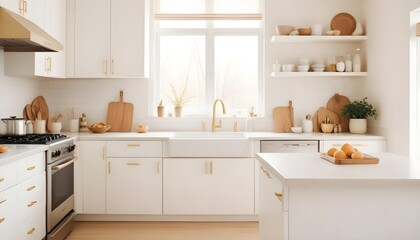 white and gold theme modern interior design