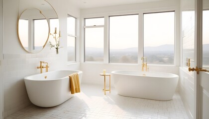 white and gold theme modern interior design