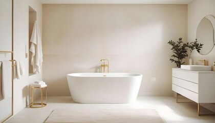 white and gold theme modern interior design