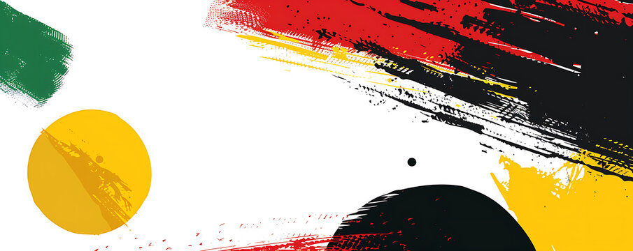 Juneteenth day african Black History Month, day background with copy space red, yellow and green.