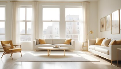 white and gold theme modern interior design