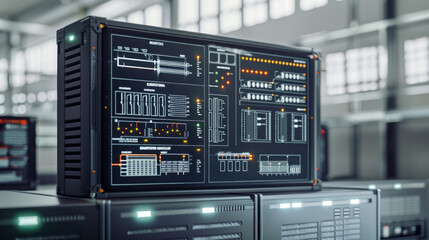 Battery management system (BMS) simulation software for optimizing battery performance isolated on white background