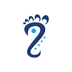 Podiatry logo design element vector with creative concept