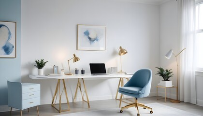 white and gold theme modern interior design