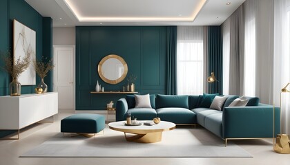 white and gold theme modern interior design