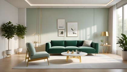 white and gold theme modern interior design