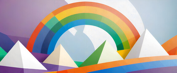 Obraz premium illustrazione con elementi geometrici a tema minimalista astratto contemporaneo