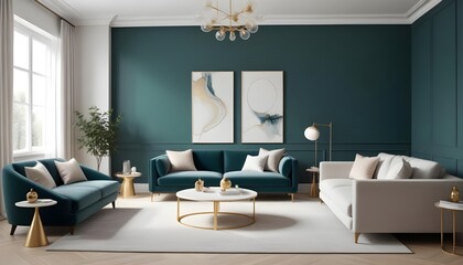 white and gold theme modern interior design