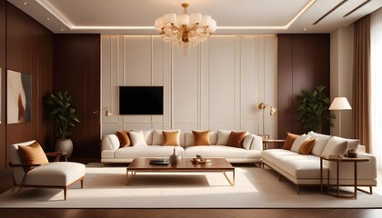 white and gold theme modern interior design