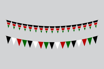 Obraz premium Flags isolated.Kenya paper bunting. flags birthday, anniversary, celebrate event.