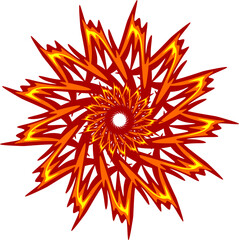 fire on a white background