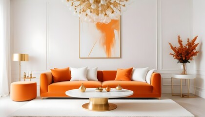 white and gold theme modern interior design