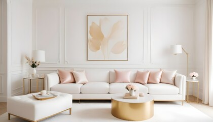 white and gold theme modern interior design