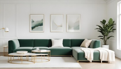 white and gold theme modern interior design