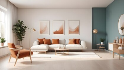 white and gold theme modern interior design