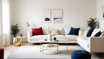 white and gold theme modern interior