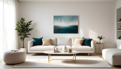 white and gold theme modern interior design