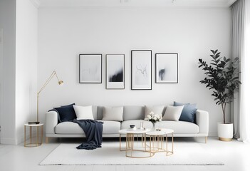 white and gold theme modern interior design