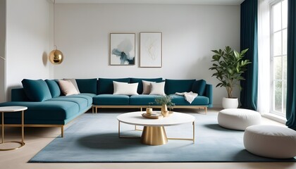 white and gold theme modern interior design