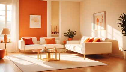 Fototapeta premium white and gold theme modern interior design