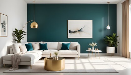 white and gold theme modern interior design