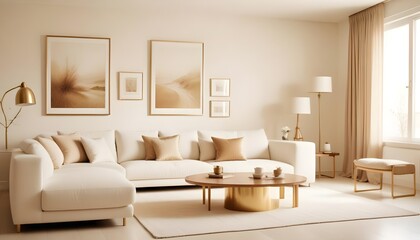 white and gold theme modern interior design