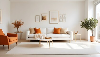 white and gold theme modern interior design