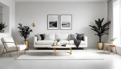 white and gold theme modern interior design