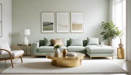 white and gold theme modern interior design