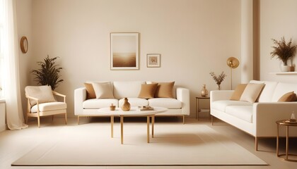 white and gold theme modern interior design