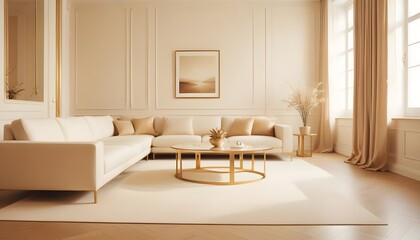 white and gold theme modern interior design
