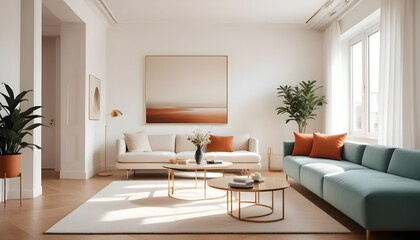 white and gold theme modern interior design