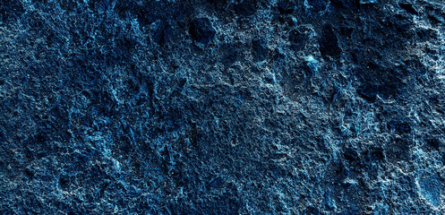 Blue cement wall background with abstract pattern in retro concept
