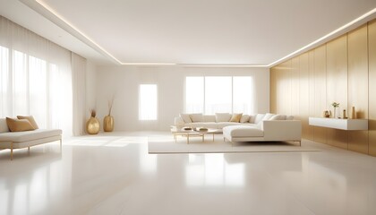 white and gold theme modern interior design