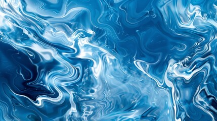 Obraz premium abstract blue color water wave, pure natural swirl pattern texture, background photography