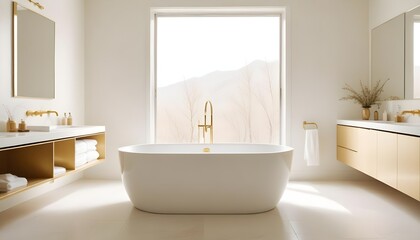 white and gold theme modern interior design