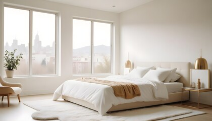 white and gold theme modern interior design