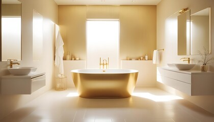 white and gold theme modern interior design