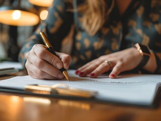A client reviewing and signing a power of attorney document with their lawyer