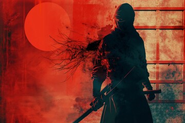 Ninja background closeup, Discover the Stealth and Mystery of Ancient Warriors, Ninja Closeup: Unveil the Secrets Behind the Stealthy Warrior's Background