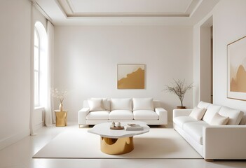 white and gold theme modern interior design