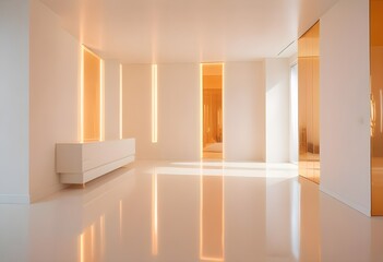 white and gold theme modern interior design