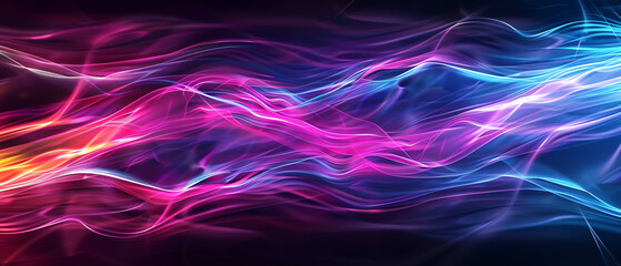 Naklejka premium Abstract futuristic background with power currents, side view, depict intense energy flows, advanced tone, Analogous Color Scheme