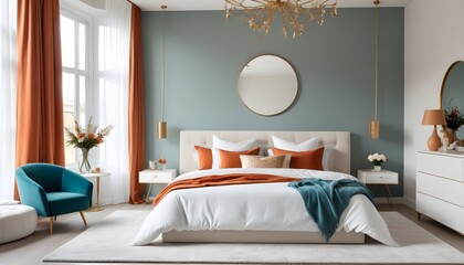 white and gold theme modern interior design