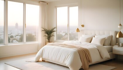 white and gold theme modern interior design