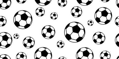 Football seamless soccer ball pattern, sport design background - vector © dlyastokiv