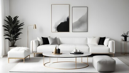 white and gold theme modern interior design
