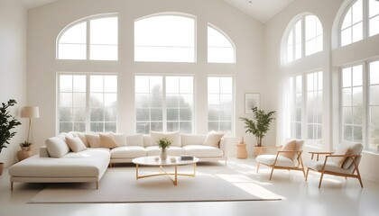 white and gold theme modern interior design